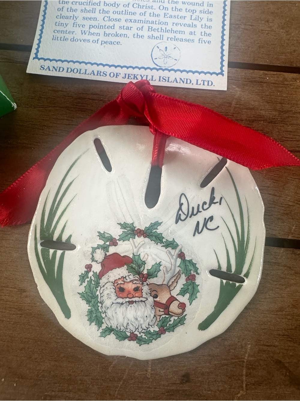 Sand Dollar Holy Ghost Shell Christmas Ornament